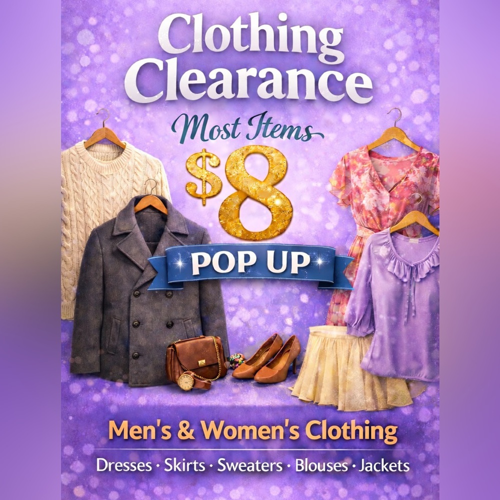 CLOTHING CLEARANCE POP UP